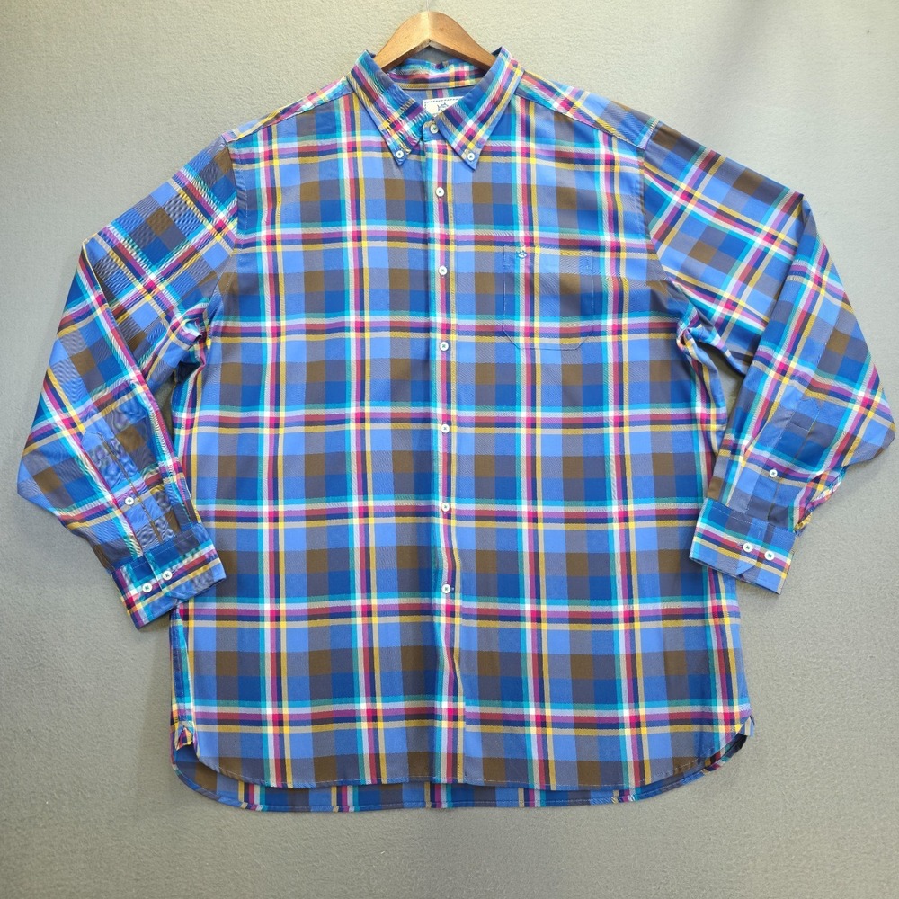 Southern Tide Men s Classic Fit Plaid Long Sleeve Button‎ Up Shirt Size 2XL